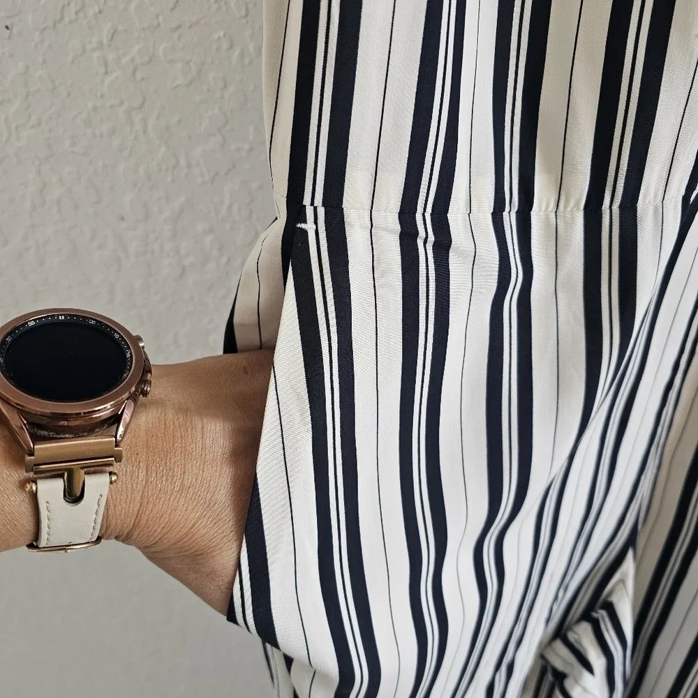 Club Monaco Black and White Striped Jumpsuit Size 10 and Size 6 - Picture 16 of 16